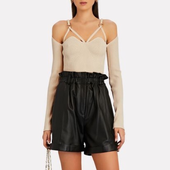 NICHOLAS Tops - Nicholas Janine Rib Knit Cage Top Ivory Size Large